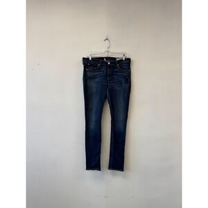 Rag & Bone/JEAN Jeans Womens 32 Blue Dark Wash Mid Rise Skinny‎ Stretch Denim